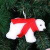 Enfeites de Urso Branco de Natal Pingentes de Decoração para Árvore de Natal Suprimentos para Decoração de Natal Urso Branco de Espuma Enfeites de Mesa