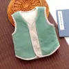 Chaleco de Felpa Estilo Coreano Modelo Patchwork 2024 Otoño e Invierno Nuevo Chaleco de Felpa para Niños y Niñas