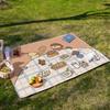 Tapete de Picnic de Oso Grueso de Dibujos Animados Impermeable a Prueba de Humedad Tapete Portátil para Piso Tienda Playa Parque Exterior Tapete para Camping