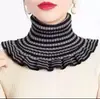 Gola Falsa Feminina Cachecol de Gola Alta Aquecedor de Pescoço Gola Falsa Novo Outono e Inverno À Prova de Vento Tricô Quente Gola de Pescoço Estilo Coreano Versátil