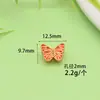 Venta Directa de Fábrica de Accesorios para Pulseras de Mariposa Esmaltadas Chapadas en Oro que Conservan el Color, Espaciadores de Cuentas para DIY y Accesorios al por Mayor