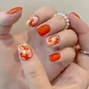 Uñas Postizas de Tamaño Completo Talla Única Parche de Uña Extraíble Cortas Simples Combinan con Todo Dulces Frescas Uñas Postizas Extraíbles