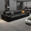 Sofá de oficina, piel genuina, sala de estar, sofá para apartamento pequeño, reposapiés, lujo ligero, minimalista moderno, sofá de recepción en tejido técnico