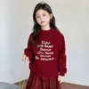 Conjunto de Suéter para Meninas Estilo Outono e Inverno Vermelho Vestido de Cumprimentos de Ano Novo Conjunto de Duas Peças com Saia Plissada para Crianças