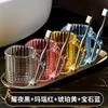 [Original] Vaso para Cepillo de Dientes de Pareja para el Hogar, Vaso Transparente de Diamante de Alta Gama para Cepillarse los Dientes y Enjuagarse, Vaso de Lavado de Imitación de Cristal para Estudiantes