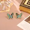 Colar Clavícula Borboleta Tridimensional em Concha de Abalone Natural Luxo Leve High-End Micro-Incustado Zircônia Moda Temperamento Personalidade