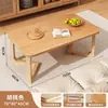 Mesa de Centro Apartamento Pequeno Sala de Estar Casa Estilo Escandinavo Perna de Madeira Maciça Mesa de Tronco 2025 Nova Casa de Aluguel Mesa de Chá Simples