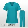 Novo Uniforme Médico de Secagem Rápida para Lavar as Mãos, Roupa Cirúrgica para Dentista, Conjunto de Scrub com Decote V para Mulheres