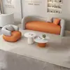 Sofá de Cuero con Forma Inusual para Rascar Gatos Belleza Salón Apartamento Homestay Sofá Mesa de Café Juego Sala de Estar Sofá Impermeable Resistente a los Arañazos