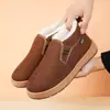 Nuevos zapatos de algodón cálidos de invierno para hombre, zapatos de tela del viejo Pekín, slip-on, con terciopelo, más gruesos, para papá, de mediana edad y ancianos, antideslizantes, para trabajar