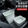 Cubo de Basura Plegable para Coche Mini Cubo de Basura para Coche para Viajes Almacenamiento Conveniente con Bolsa de Basura Incorporada Cuadrado