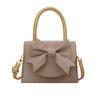 Bolsa Cuadrada Pequeña de Mano Estilo Dulce con Lazo para Mujer 2025 Otoño Nuevo Bolso de Hombro de Lujo Ligero Bolso Cruzado para Viajes