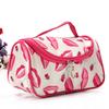 Bolsa de Cosméticos Estilo Coreano, Bolso de Moda, Bolso de Mano Satín Rojo Rosa Negro, Bolsa de Almacenamiento de Artículos de Tocador Love, Al por Mayor en Stock