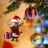 Árvore de Natal nova transfronteiriça boneco Velho da Montanha pingente plano de acrílico decoração de Natal veado velho presente para casa