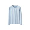 Algodão Mercerizado Embelezador da Pele Transfronteiriço Primavera e Verão Roupa Exterior Masculina Fina Casual Gola Redonda Top de Manga Comprida Roupas de Outono para Sair
