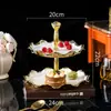 Bandeja de cerámica creativa estilo europeo personalizada de fábrica para sala de estar, bandeja para almacenar bocadillos y frutas, bandeja para postres y pasteles de té de la tarde