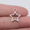 18X21Mm 1.4g Multicor Exportação Liga de Zinco Acessórios de Joias Pingente de Estrela Vazada