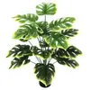 Planta Artificial Escandinava Hoja de Tortuga en Maceta Paisajismo de Sala de Estar Interior Plantas Verdes Falsas Adornos de Pie Plantas Pegadas Decorativas