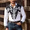 Fábrica de origen comercio electrónico transfronterizo camisa de manga larga para hombre con solapa cárdigan de un solo botón impresión digital 3D sublimación