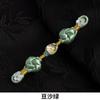 Hebilla Cheongsam Retro Botón de Cuentas de Pan de Oro Mandala Botón de Cierre Enrollado Botón Tejido a Mano Estilo Étnico Botón Decorativo
