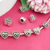 1 amor aleación cuentas de agujero grande joyería pulsera collar accesorios con cuentas amor cuentas de agujero grande apertura de aproximadamente 4-5 mm
