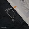 Pulseira Antiga Estilo Luto Camada Dupla Escura Tendência Popular Ins Estilo Europeu e Americano Hip-Hop Tendência Versátil Acessórios de Mão
