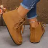 2026 Botas Curtas Estilosas Novidades da Primavera Comércio Exterior Aumento de Altura Costura Transfronteiriça Tiras Finas Sapatos Casuais Versáteis da Moda