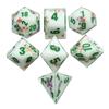 Suministro directo de fábrica de dados de grupo de ejecución de ángulo recto de resina, juego de mesa de traje multicara, impresión irregular de color multicolor DND