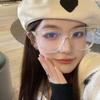 Gafas Transparentes Ultraligeras para Mujeres Miopes, Luz Azul Anti-Reflejo, Adecuadas para Caras Grandes, Efecto Adelgazante, Se Pueden Adaptar Lentes Graduadas, Armazones para Gafas de Hombre