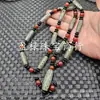 Colar de Ágata Dzi Jade Preto e Branco Ágata Vermelha Nove Olhos Três Olhos Seis Olhos Dente de Tigre Dzi Corrente de Suéter Corrente de Contas de Jade