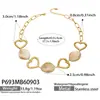 Colar de aço inoxidável estilo francês, delicado e discreto, com banho de ouro 18k, apresentando um design em formato de coração e detalhes em resina texturizada, perfeito para mulheres