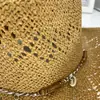 Sombrero de Sol de Paja Ancho con Diseño Hueco Estilo Vacacional para Protección Solar en la Playa, Venta al por Mayor Fabricante de Sombreros de Paja Panama