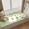 Tapete para Ventana Abuhardillada de Cuero Floral Fresco, Adecuado para Todas las Estaciones, Impermeable, Limpiable con Paño, No Requiere Lavado, Fácil de Cuidar, Tapete para Balcón al por Mayor
