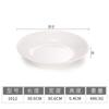 Plato de melamina con forma de disco de imitación de porcelana, plato redondo de plástico blanco, plato plano, plato de comida rápida, plato de buffet comercial.
