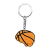 Llavero Colgante de Baloncesto de Dibujos Animados Llavero de Bola de Goma Suave de PVC Decoración DIY para Mochila Accesorios de Amazon Venta al por Mayor
