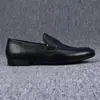 Mocasines sin cordones, Zapatos casuales de cuero para hombre, Zapatos transpirables para estar en casa, Zapatos de papá, Zapatos tipo gorro versátiles de nueva moda