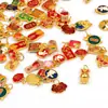 Imitación Arena Vietnamita Oro Gota Pintura al Óleo Chapado en Oro Colgante Pequeño Palabra Fu Conejo de Jade Pequeño Deslizante Accesorios diy Colgante Pequeño de Goteo