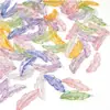 Kit de Materiales para Pulsera, Collar, Joyería Hecha a Mano DIY, Cuentas de Plumas Acrílicas de Colores Transparentes