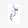 Pegatinas de Tatuaje Personalizadas de Nuevo Nicho Transfronterizas Impermeables Femeninas de Larga Duración Estilo Ins Mariposa Ola de Agua Pegatinas de Tatuaje