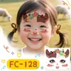 Pegatinas Faciales Pintadas de Dibujos Animados Nuevas Transfronterizas para Niños Pegatinas de Tatuaje Doce Constelaciones Impermeables Maquillaje de Fiesta Pegatinas Faciales