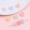 Cuentas de palomitas de maíz con forma de corazón pequeño de acrílico, cuentas sueltas, accesorios de pulsera de joyería hechos a mano, material de cuentas