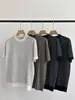 Camiseta Pesada Solta de Alta Qualidade Tendência para Homens, Verão Masculina Gola Redonda Manga Curta Nova Roupa Masculina Top Levemente Maduro