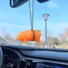 Pingente de leitão assado que muda de cor com UV, decoração de bolsa de pato e ganso assados que mudam de cor sensível à temperatura, chaveiro criativo para carro e celular