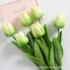 Mini flor de tulipán artificial de PU decoración del hogar flor boda flor falsa accesorios para fotografía de mano fábrica planta venta al por mayor