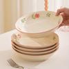 Adorable Vajilla Cerámica Bajo Esmalte, Platos de Alta Calidad para Uso Doméstico, Platos de Pescado, Platos para Empanadillas, Platos Hondos, Juego de Taza y Plato