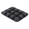 Atacado de fábrica antiaderente 12 cavidades forma de bolo redonda plana forminha de muffin assadeira doméstica forma de assar para forno