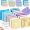 Venta caliente transfronteriza traje de notas adhesivas transparentes combinación conveniente pegatina fluorescente Morandi colorido nota adhesiva transparente