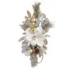 Decoración Navideña Transfronteriza de Piñas de Pino Círculo de Ratán Guirnalda de Magnolias para Colgar en la Puerta Decoración de Sitio para Ventana