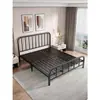 Cama de Hierro para Uso de Alquiler, Marco Simple de Doble Cama de Hierro Estilo Europeo, Antirruido, Engrosada y Reforzada, Cama de Hierro Estable para una Persona