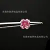 Brincos de tarraxa de liga de titânio F136 em formato de trevo de quatro folhas com zircônia, studs para cartilagem da orelha, joia para piercing com espiral interna e garra de fundo redondo em titânio G23